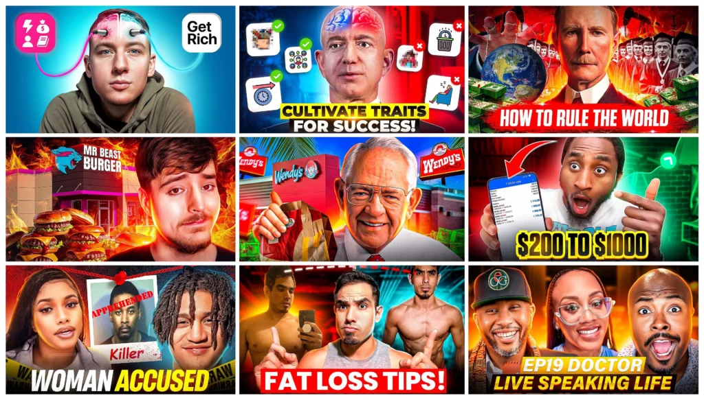 design 2 professional amazing youtube thumbnail in 2hr